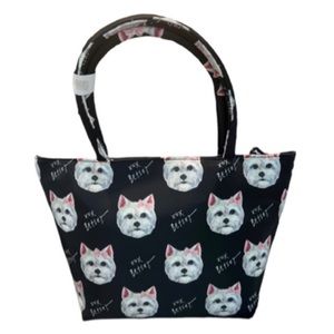 NEW Betsey Johnson West Highland Terrier Dog Insulated Lunch Tote